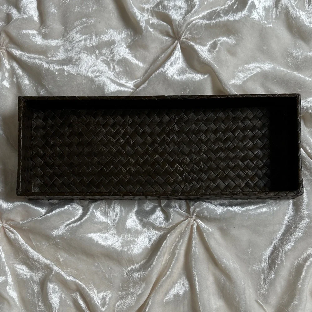 The Container Store Black Woven Makeup Organizer
